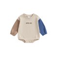 thumbnail image 1 of Bagilaanoe Newborn Baby Girl Boy Romper Sweatshirt Long Sleeve Bodysuits Contrast Color Pullover 3M 6M 9M 12M 18M Infant Casual Tee Tops, 1 of 8