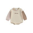thumbnail image 1 of Bagilaanoe Newborn Baby Girl Boy Romper Sweatshirt Long Sleeve Bodysuits Contrast Color Pullover 3M 6M 9M 12M 18M Infant Casual Tee Tops, 1 of 8