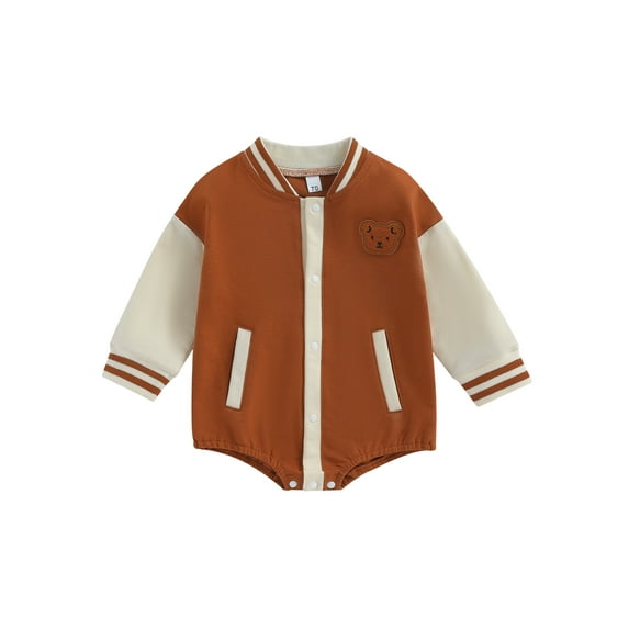 Bagilaanoe Newborn Baby Girl Boy Rompers Contrast Color Long Sleeve Bodysuits 6M 12M 18M 24M Casual One Piece Short Jumpsuit