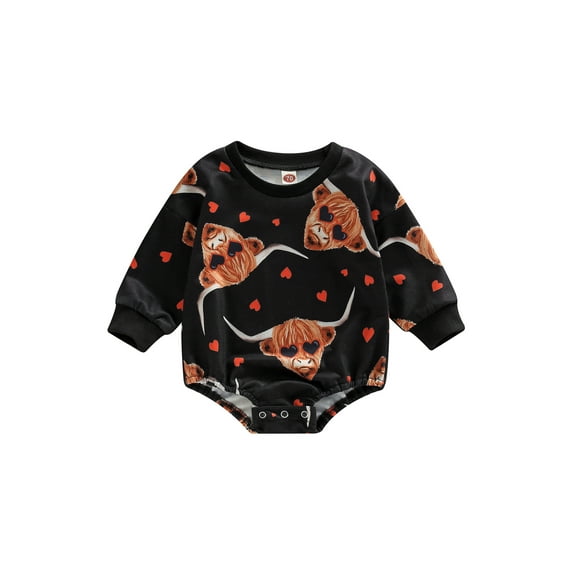 Bagilaanoe Newborn Baby Girl Boy Rompers Graphic Print Long Sleeve Bodysuits 6M 12M 18M 24M Infant Casual One Piece Short Jumpsuit