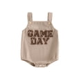 thumbnail image 1 of Bagilaanoe Newborn Baby Girl Boy Rompers Letter Embroidery Sleeveless Bodysuits 3M 6M 12M 18M Infant Corduroy One Piece Short Jumpsuit, 1 of 7