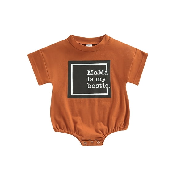 Bagilaanoe Newborn Baby Girl Boy Rompers Letter Print Short Sleeve Bodysuits 3M 6M 12M 18M 24M Infant Casual One Piece Short Jumpsuit