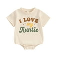 thumbnail image 1 of Bagilaanoe Newborn Baby Girl Boy Rompers Letters Print Short Sleeve Bodysuits 3M 6M 12M 18M Infant Casual One Piece Short Jumpsuit, 1 of 7