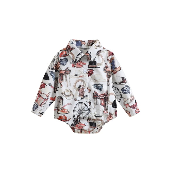 Bagilaanoe Newborn Baby Girl Boy Rompers Shirts Print Long Sleeve Denim Bodysuits 6M 12M 18M 24M Infant Casual One Piece Short Jumpsuit