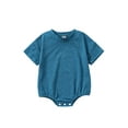 thumbnail image 1 of Bagilaanoe Newborn Baby Girl Boy Rompers Short Sleeve Bodysuits 3M 6M 12M 18M Infant Casual One Piece Short Jumpsuit, 1 of 8