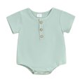 thumbnail image 1 of Bagilaanoe Newborn Baby Girl Boy Rompers Short Sleeve Bodysuits 3M 6M 12M 18M Infant Casual One Piece Short Jumpsuit, 1 of 8