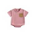 thumbnail image 1 of Bagilaanoe Newborn Baby Girl Boy Rompers Short Sleeve Bodysuits 3M 6M 12M 18M Infant Casual One Piece Short Jumpsuit, 1 of 8