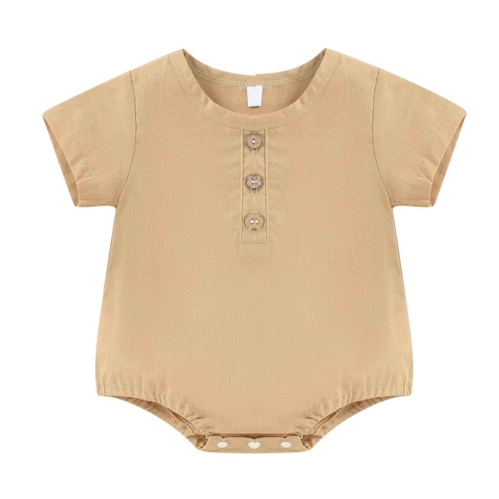 Bagilaanoe Newborn Baby Girl Boy Rompers Short Sleeve Bodysuits 3M 6M ...