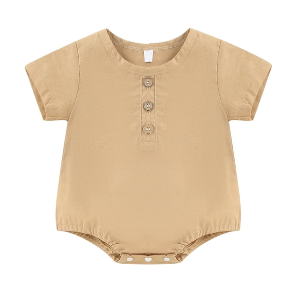 Bagilaanoe Newborn Baby Girl Boy Rompers Short Sleeve Bodysuits 3M 6M 12M 18M Infant Casual One Piece Short Jumpsuit
