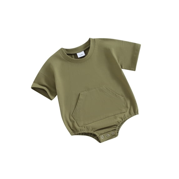 Bagilaanoe Newborn Baby Girl Boy Rompers Short Sleeve Bodysuits 3M 6M 12M 18M Infant Casual One Piece Short Jumpsuit