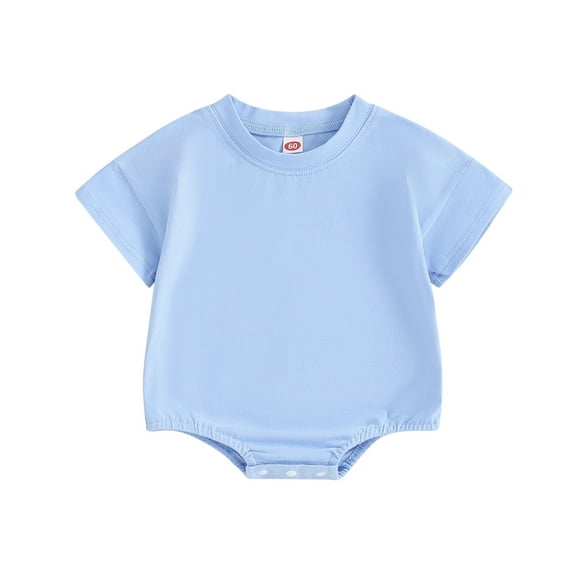 Bagilaanoe Newborn Baby Girl Boy Rompers Short Sleeve Bodysuits 3M 6M 12M 18M Infant Casual One Piece Short Jumpsuit
