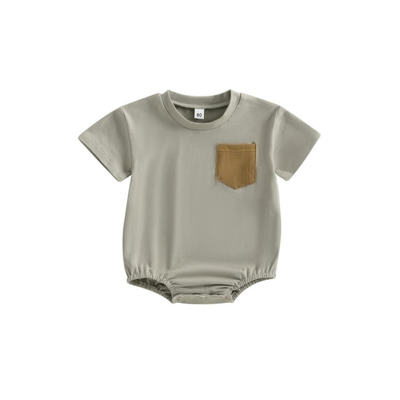Bagilaanoe Newborn Baby Girl Boy Rompers Short Sleeve Bodysuits 3M 6M 12M 18M Infant Casual One Piece Short Jumpsuit