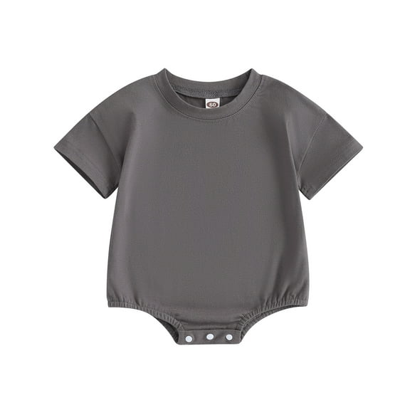 Bagilaanoe Newborn Baby Girl Boy Rompers Short Sleeve Bodysuits 3M 6M 12M 18M Infant Casual One Piece Short Jumpsuit