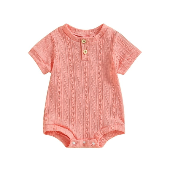 Bagilaanoe Newborn Baby Girl Boy Rompers Short Sleeve Bodysuits 3M 6M 9M 12M 18M Infant Casual One Piece Short Jumpsuit