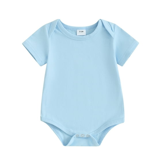 Bagilaanoe Newborn Baby Girl Boy Rompers Short Sleeve Bodysuits 3M 6M 9M 12M 18M Infant Casual One Piece Short Jumpsuit