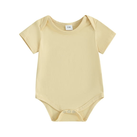 Bagilaanoe Newborn Baby Girl Boy Rompers Short Sleeve Bodysuits 3M 6M 9M 12M 18M Infant Casual One Piece Short Jumpsuit