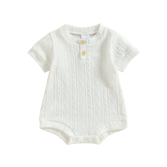 Bagilaanoe Newborn Baby Girl Boy Rompers Short Sleeve Bodysuits 3M 6M 9M 12M 18M Infant Casual One Piece Short Jumpsuit