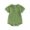thumbnail image 1 of Bagilaanoe Newborn Baby Girl Boy Rompers Short Sleeve Bodysuits 3M 6M 9M 12M 18M Infant Casual One Piece Short Jumpsuit, 1 of 8