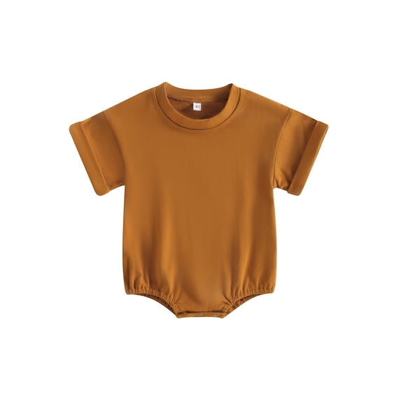 Bagilaanoe Newborn Baby Girl Boy Rompers Short Sleeve Bodysuits 6M 12M 18M 24M Infant Casual One Piece Short Jumpsuit