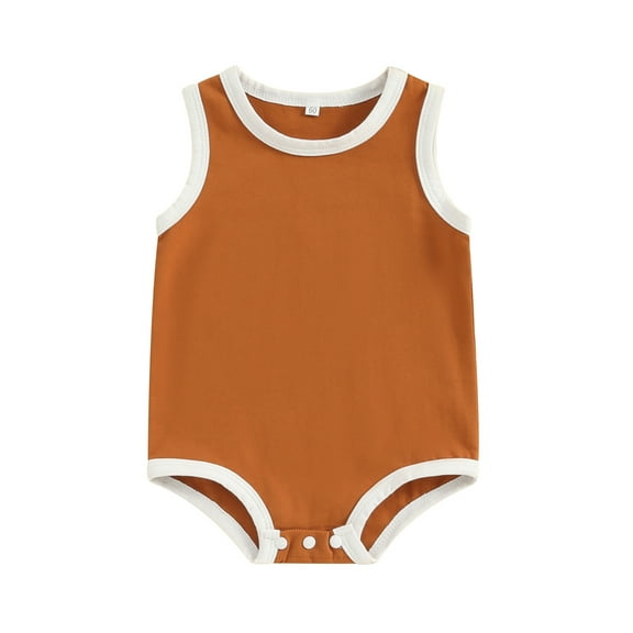 Bagilaanoe Newborn Baby Girl Boy Rompers Sleeveless Bodysuits 3M 6M 9M Infant Casual One Piece Short Jumpsuit