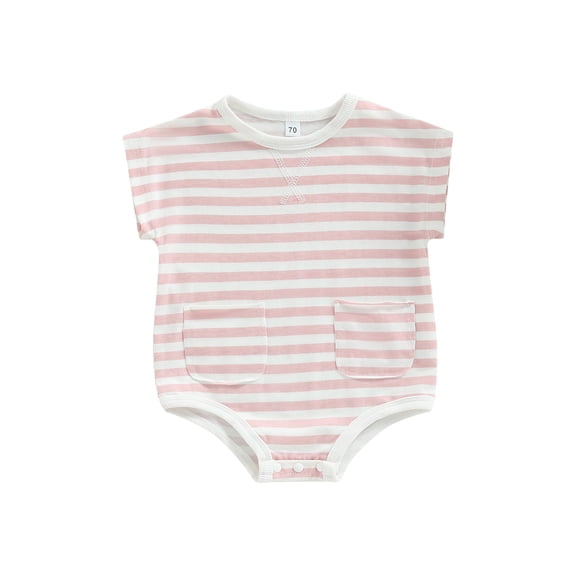 Bagilaanoe Newborn Baby Girl Boy Rompers Striped Print Sleeveless Bodysuits 6M 12M 18M 24M Infant Casual One Piece Short Jumpsuit