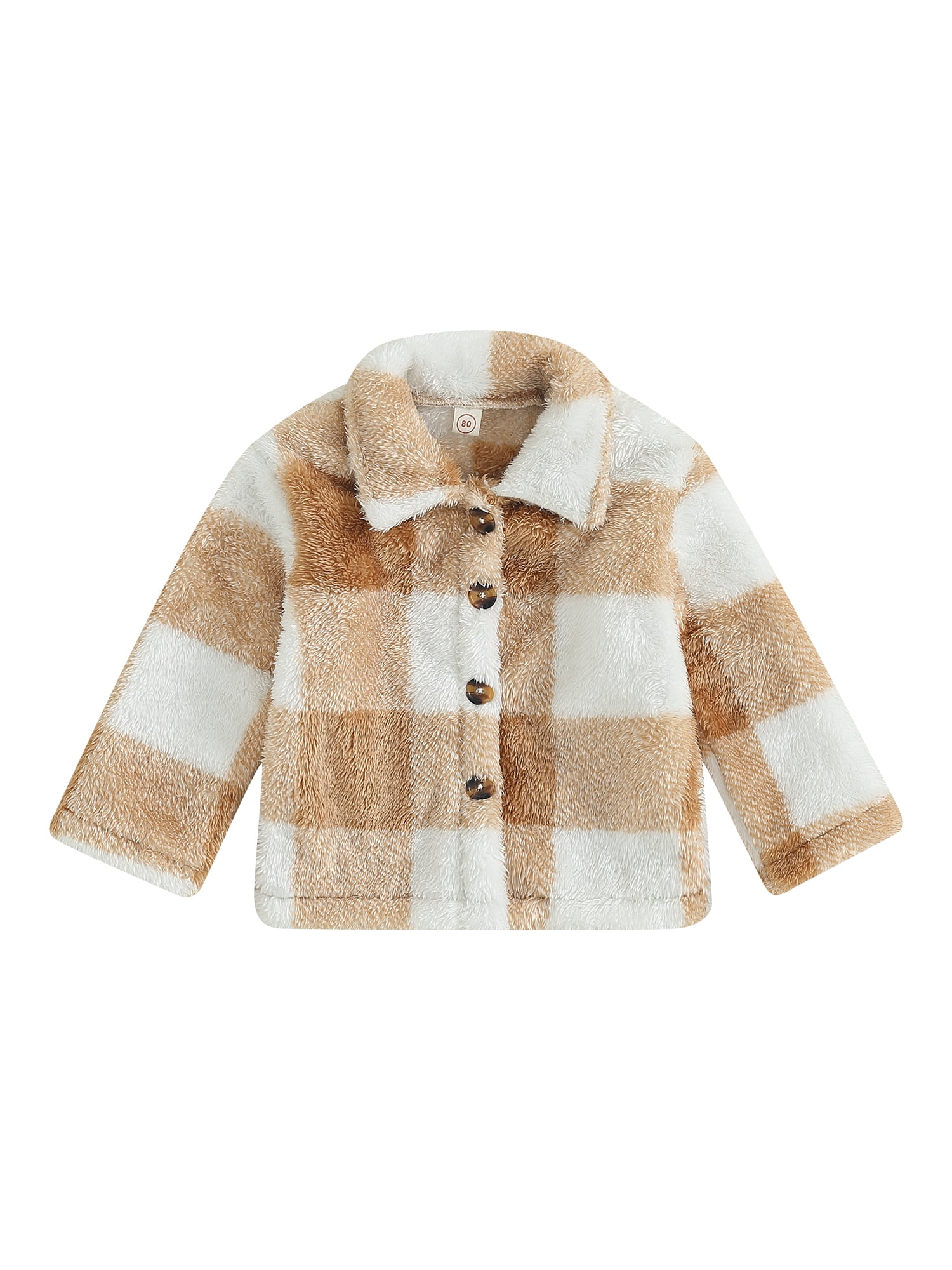 Bagilaanoe Newborn Baby Girl Boy Shirt Jacket Plaid Long Sleeve Shacket