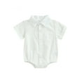 thumbnail image 1 of Bagilaanoe Newborn Baby Girl Boy Shirts Rompers Short Sleeve Bodysuits 6M 12M 18M 24M Infant Casual One Piece Short Jumpsuit, 1 of 8