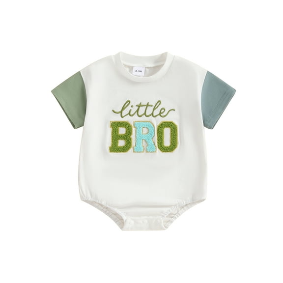 Bagilaanoe Newborn Baby Girl Boy Summer Rompers Letter Embroidery Short Sleeve Bodysuits 3M 6M 12M 18M Infant Casual One Piece Short Jumpsuit