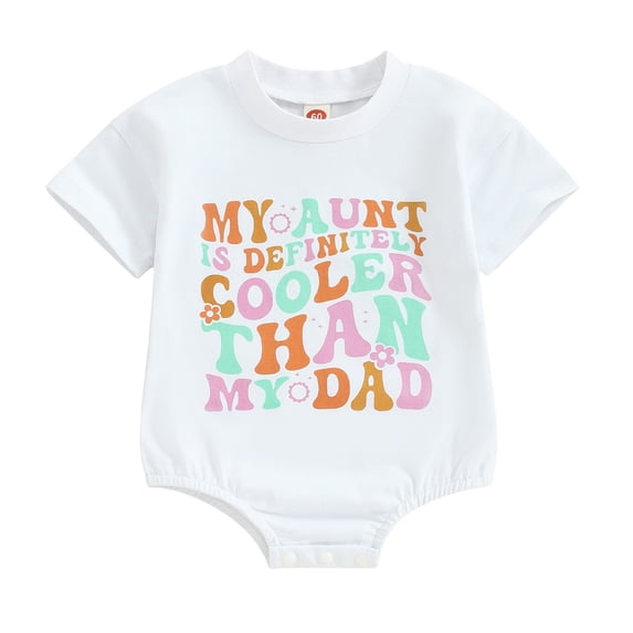 Bagilaanoe Newborn Baby Girl Boy Summer Rompers Letter Print Short Sleeve Bodysuits 3M 6M 12M 18M 24M Infant Casual One Piece Short Jumpsuit