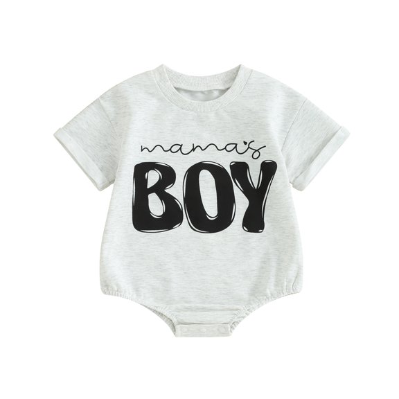 Bagilaanoe Newborn Baby Girl Boy Summer Rompers Letter Print Short Sleeve Bodysuits 3M 6M 12M 18M Infant Casual One Piece Short Jumpsuit