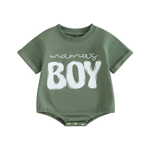 Bagilaanoe Newborn Baby Girl Boy Summer Rompers Letter Print Short Sleeve Bodysuits 3M 6M 12M 18M Infant Casual One Piece Short Jumpsuit