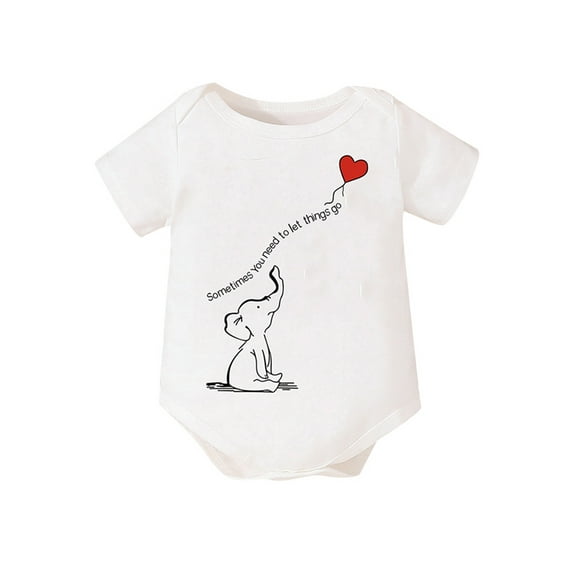 Bagilaanoe Newborn Baby Girl Boy Summer Rompers Letters Print Short Sleeve Bodysuits 3M 6M 9M 12M Infant Casual One Piece Short Jumpsuit