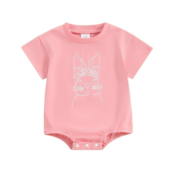 Bagilaanoe Newborn Baby Girl Boy Summer Rompers Print Short Sleeve Bodysuits 3M 6M 12M 18M Infant Casual One Piece Short Jumpsuit