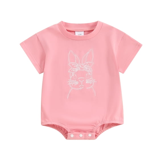 Bagilaanoe Newborn Baby Girl Boy Summer Rompers Print Short Sleeve Bodysuits 3M 6M 12M 18M Infant Casual One Piece Short Jumpsuit