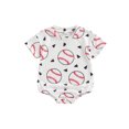 thumbnail image 1 of Bagilaanoe Newborn Baby Girl Boy Summer Rompers Print Short Sleeve Bodysuits 3M 6M 12M 18M Infant Casual One Piece Short Jumpsuit, 1 of 8