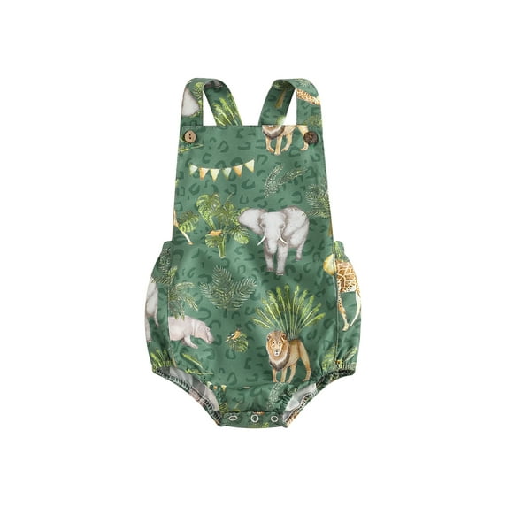 Bagilaanoe Newborn Baby Girl Boy Summer Rompers Print Sleeveless Bodysuits 3M 6M 12M 18M Infant Casual One Piece Short Jumpsuit