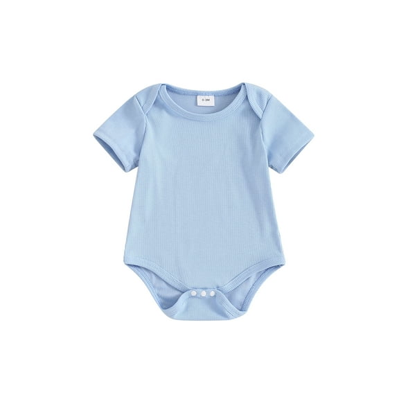 Bagilaanoe Newborn Baby Girl Boy Summer Rompers Short Sleeve Bodysuits 3M 6M 9M 12M 18M Infant Casual One Piece Short Jumpsuit
