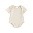 thumbnail image 1 of Bagilaanoe Newborn Baby Girl Boy Summer Rompers Short Sleeve Bodysuits 3M 6M 9M 12M 18M Infant Casual One Piece Short Jumpsuit, 1 of 1