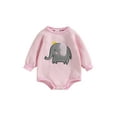 thumbnail image 1 of Bagilaanoe Newborn Baby Girl Boy Warm Romper Sweatshirt Long Sleeve Bodysuits Fleece Lined  Pullover 3M 6M 9M 12M 18M Infant Fall Winter Tee Tops, 1 of 8