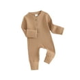 thumbnail image 1 of Bagilaanoe Newborn Baby Girl Boys Autumn Jumpsuit Long Sleeve Bodysuit 6M 9M 12M 24M Infant Fall One Piece Romper, 1 of 9