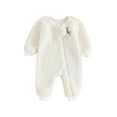 thumbnail image 1 of Bagilaanoe Newborn Baby Girl Boys Christmas Jumpsuits Deer Embroidery Long Sleeve Bodysuit 3M 6M 12M 18M Infant Winter Plush One Piece Romper, 1 of 8