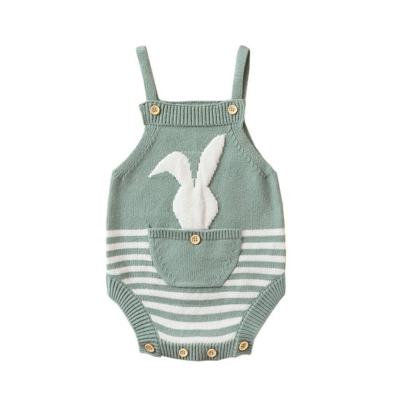 Bagilaanoe Newborn Baby Girl Boys Easter Rompers Print Sleeveless Bodysuit 6M 9M 12M 18M Infant Overalls One Piece Jumpsuit