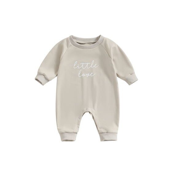 Bagilaanoe Newborn Baby Girl Boys Fall Jumpsuit Letters Print Long Sleeve Bodysuit 3M 6M 12M 18M 24M Infant Casual One Piece Romper
