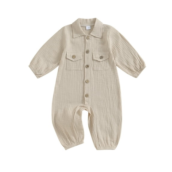 Bagilaanoe Newborn Baby Girl Boys Fall Jumpsuit Long Sleeve Bodysuit 3M 6M 9M 12M 18M Infant Fall One Piece Romper