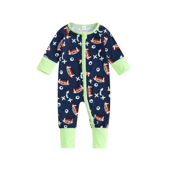 Bagilaanoe Newborn Baby Girl Boys Fall Jumpsuit Print Long Sleeve Bodysuit 3M 6M 12M 18M Infant Zip Up One Piece Romper