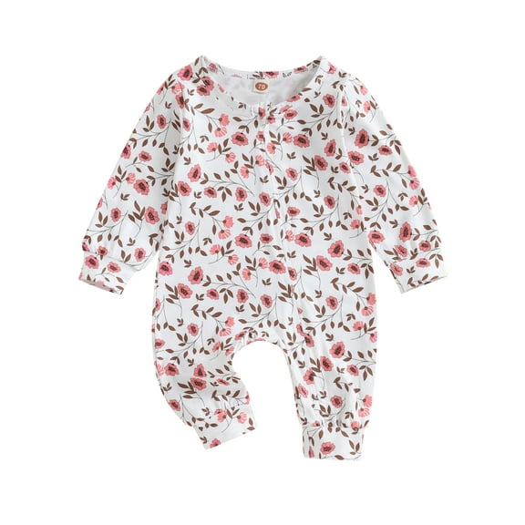 Bagilaanoe Newborn Baby Girl Boys Fall Jumpsuit Stripes Print Long Sleeve Bodysuit 3M 6M 9M 12M 18M Infant Zipper One Piece Romper