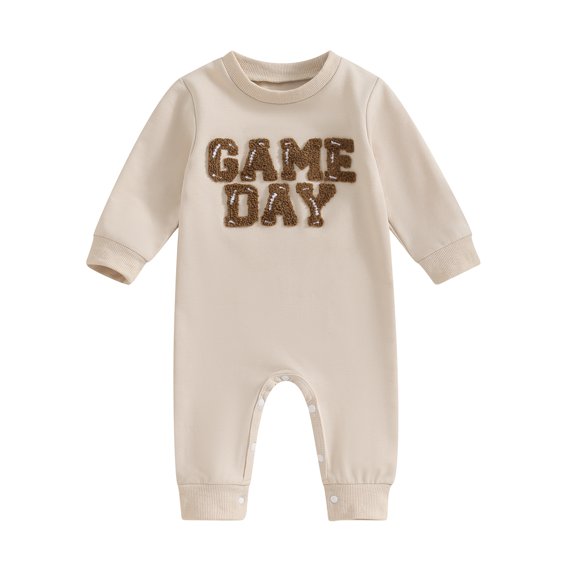 Bagilaanoe Newborn Baby Girl Boys Jumpsuit Letters Print Long Sleeve Bodysuit 3M 6M 12M 18M Infant Fall One Piece Romper