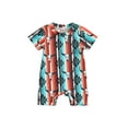 thumbnail image 1 of Bagilaanoe Newborn Baby Girl Boys Jumpsuit Print Short Sleeve Bodysuit 3M 6M 12M 18M Infant Summer One Piece Romper, 1 of 7