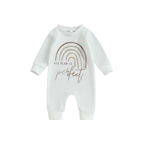 Bagilaanoe Newborn Baby Girl Boys Jumpsuits Rainbow Letters Print Long Sleeve Bodysuits 3M 6M 12M 18M Infant Casual One Piece Rompers