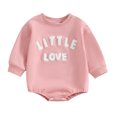 thumbnail image 1 of Bagilaanoe Newborn Baby Girl Boys Oversized Romper Sweatshirt Long Sleeve Bodysuits Letter Embroidery Pullover 3M 6M 12M 18M Infant Casual Tee Tops, 1 of 7